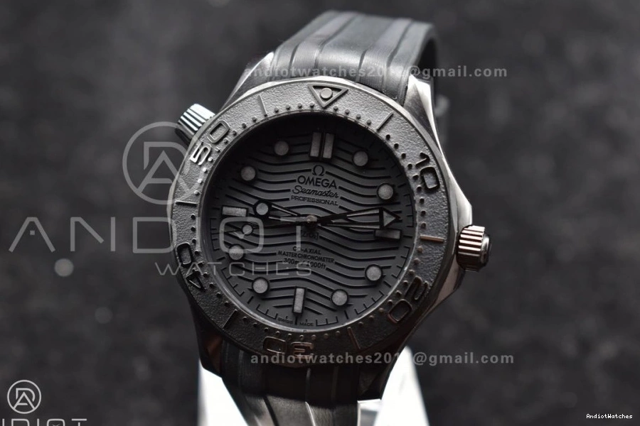 Black Best Seamaster 300m Black 1:1 1066 Edition Durable on 43.5mm Dial Rubber A Ceramic Black VSF Strap 0518
